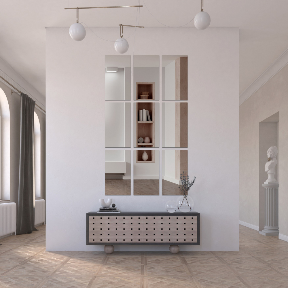 Set de plăci decorative dreptunghiulare cu oglinzi - 20x25 Set de plăci decorative dreptunghiulare cu oglinzi - 20x25