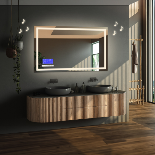 Oglindă de baie dreptunghiulară cu panou tactil - EMI LED PREMIUM