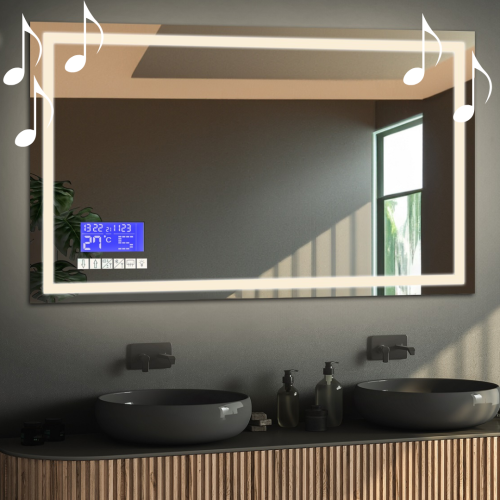 Oglindă de baie dreptunghiulară cu panou tactil - EMI LED PREMIUM