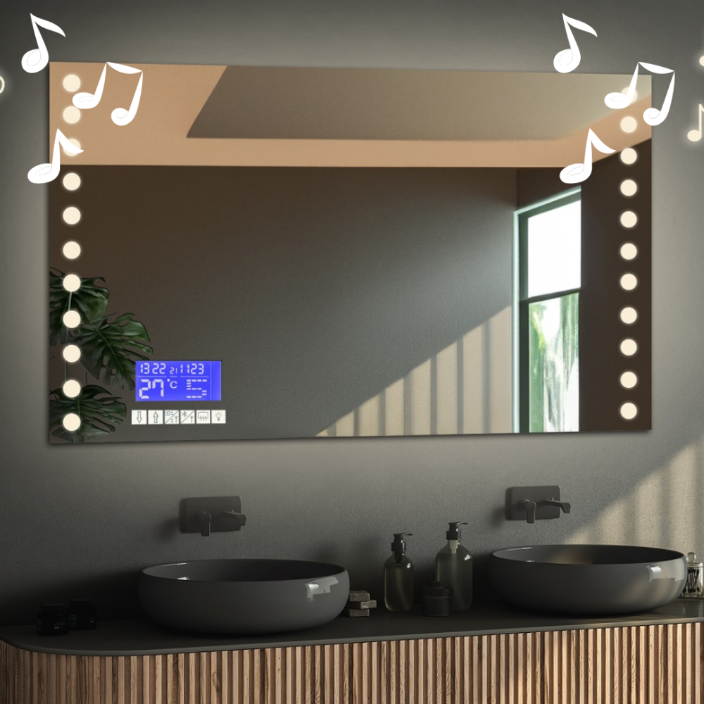 Oglindă de baie dreptunghiulară cu panou tactil - OLIWIA LED PREMIUM