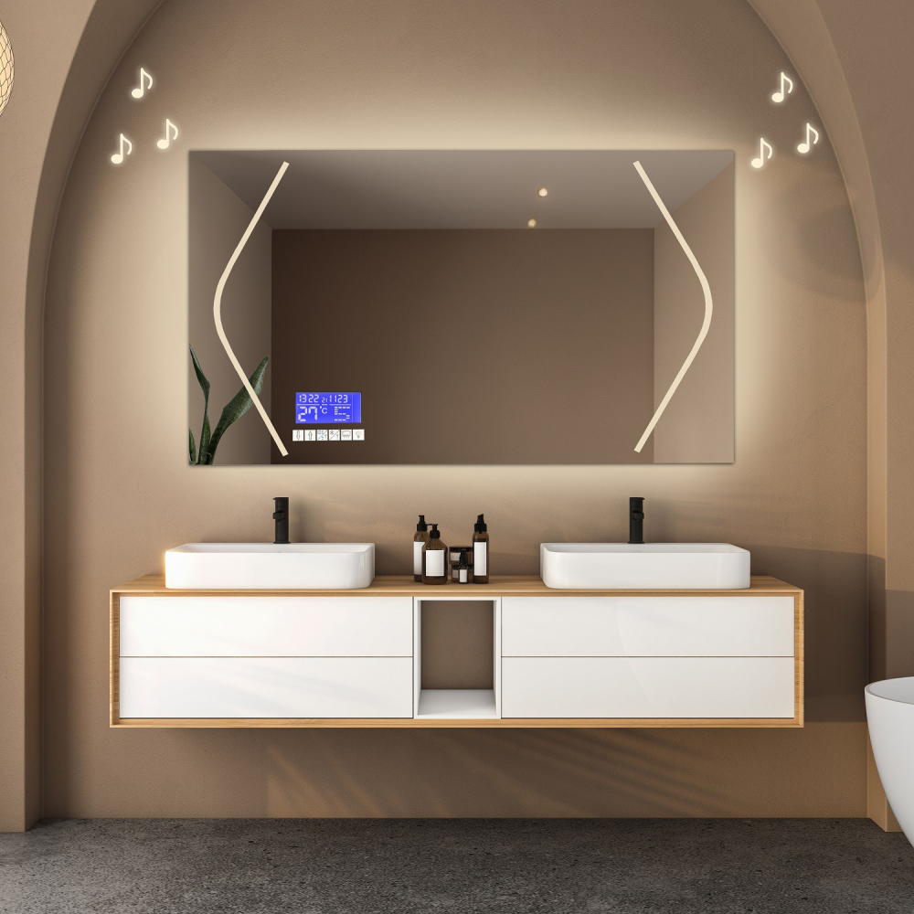 Oglindă de baie dreptunghiulară cu panou tactil - SOFIA LED PREMIUM