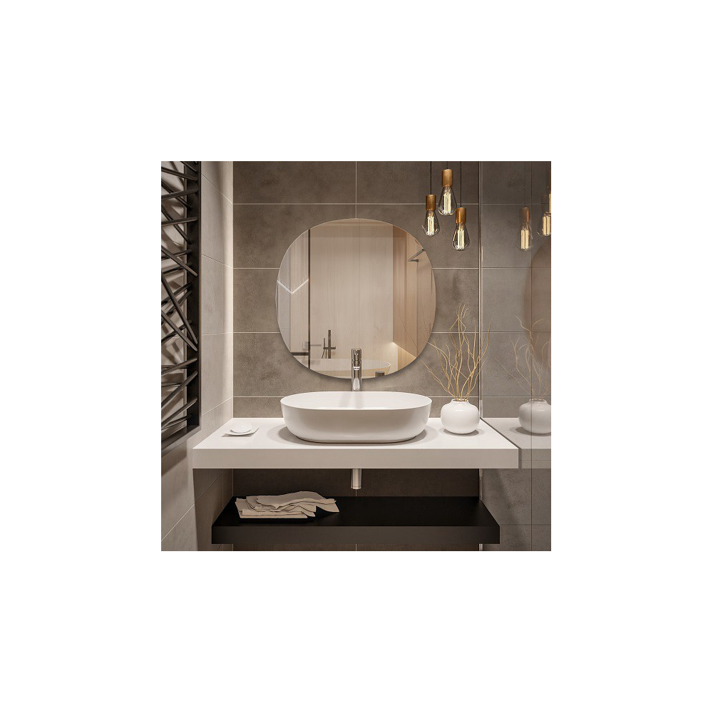 Oglindă de baie rotunjită neregulat LAOS