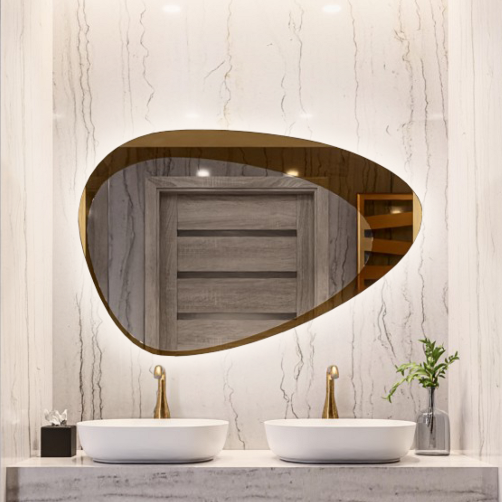 Oglindă de formă organică cu iluminare - KALCYT LED