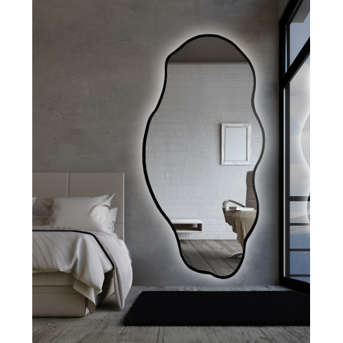 Oglindă cu formă organică în ramă cu iluminare - LOLIT ÎN CADRU LED