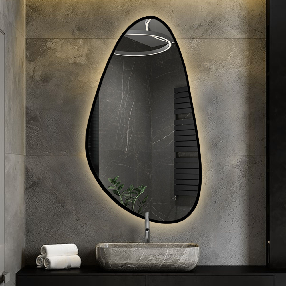 Oglindă de formă neregulată în ramă cu iluminare - SYDERYT ÎN CADRU LED Oglindă de formă neregulată în ramă cu iluminare - SYDERYT ÎN CADRU LED