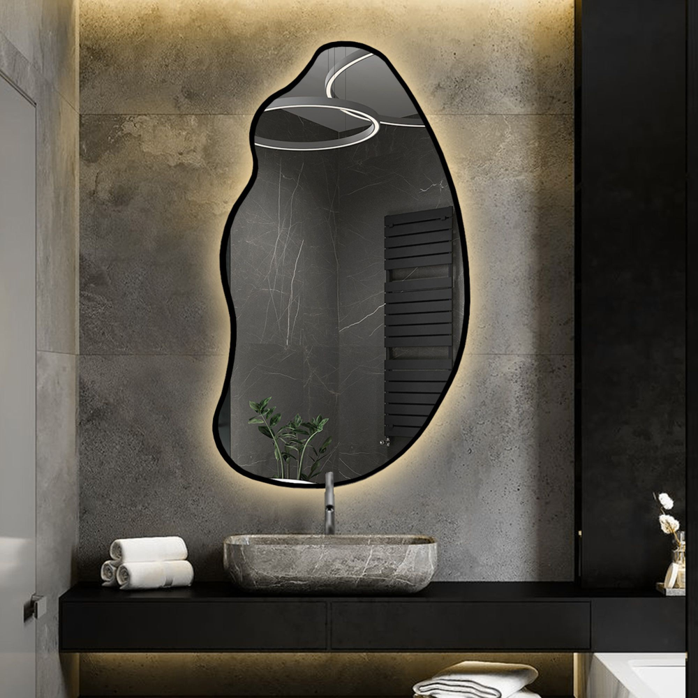 Oglindă cu formă organică în ramă cu iluminare - TOPAZ ÎN CADRU LED Oglindă cu formă organică în ramă cu iluminare - TOPAZ ÎN CADRU LED