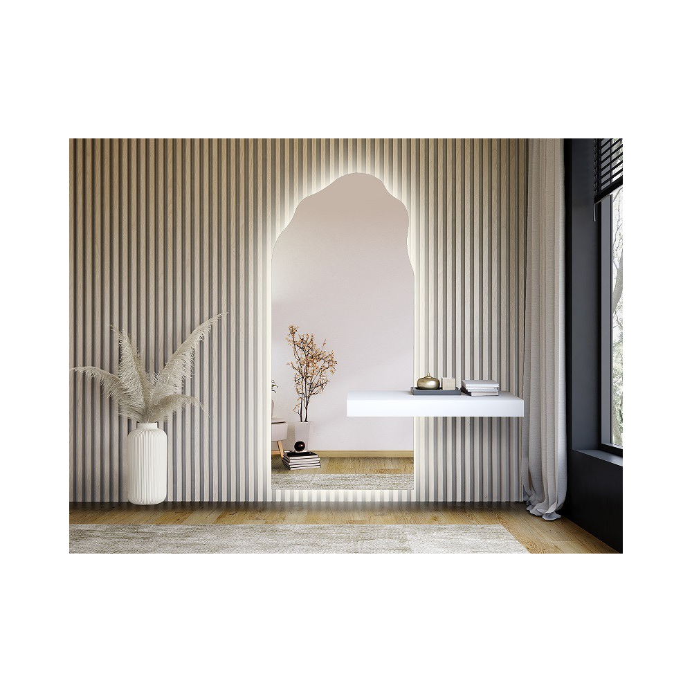 Oglindă de formă neregulată cu decupaj pentru dulap cu iluminare - AURO 1 LED