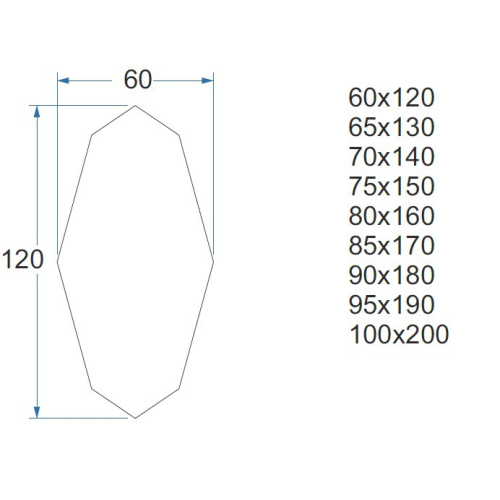 Oglindă decorativă cu formă organică ascuțită în ramă - RIOLIT ÎN CADRU