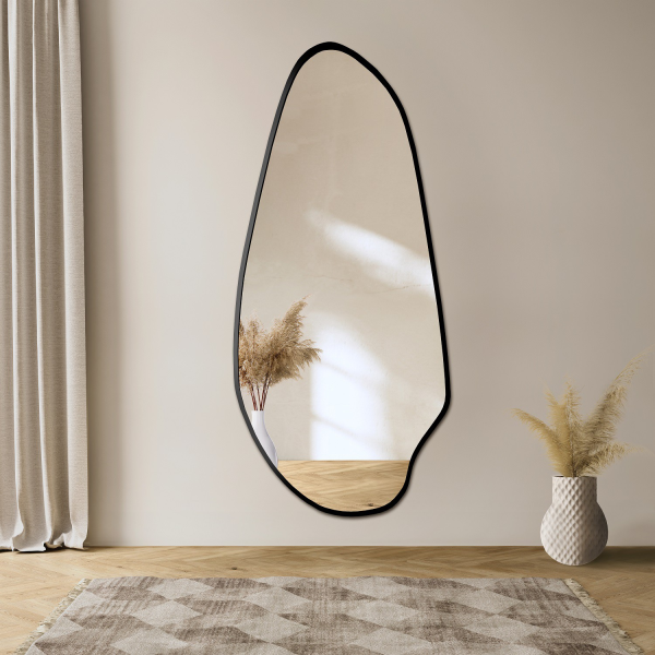 Oglindă de formă neregulată în ramă de mdf - JASPIS ÎN CADRU