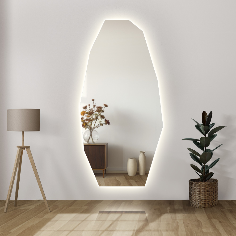 Oglindă decorativă cu formă organică ascuțită și iluminare - PIRYT LED Oglindă decorativă cu formă organică ascuțită și iluminare - PIRYT LED
