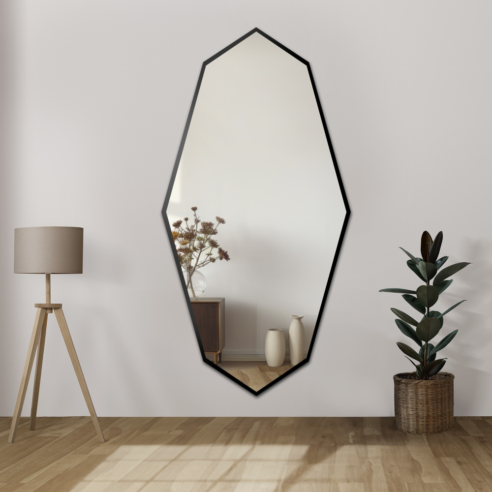 Oglindă decorativă cu formă organică ascuțită în ramă - RIOLIT ÎN CADRU