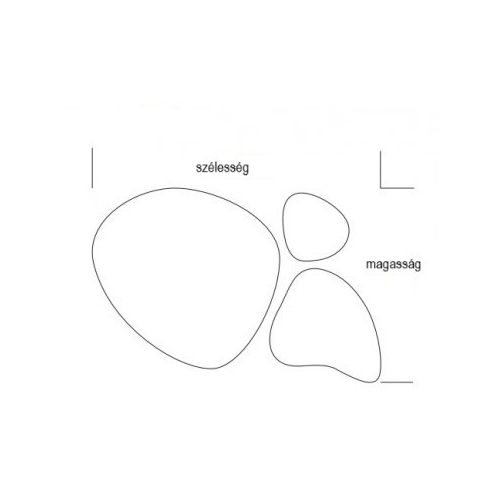 Set de trei oglinzi organice cu iluminare - FLORA LED