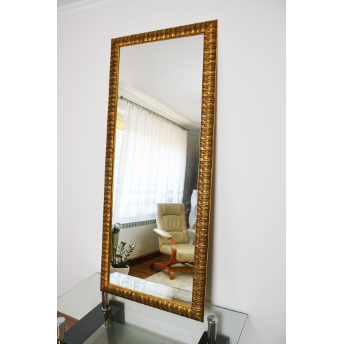 Oglindă modernă cu ramă din lemn bogat - 7005 - culoarea ramei la alegere