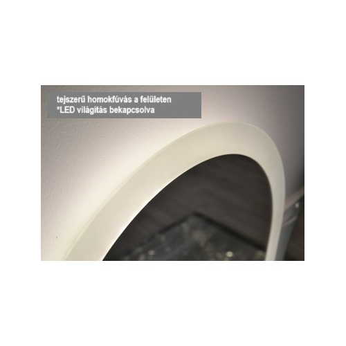 Oglindă rotundă pentru baie cu partea oblică și iluminare - CAPELLA LED LATURĂ TĂIATĂ