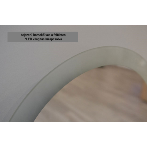 Oglindă rotundă pentru baie cu partea oblică și iluminare - CAPELLA LED LATURĂ TĂIATĂ