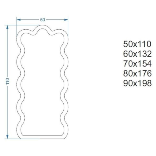 Oglindă neregulată în cadru MDF - BLOBS WAVE
