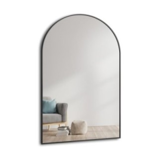 Oglindă semiovală în ramă aurie din MDF SLIM - DOMI - culoare la alegere