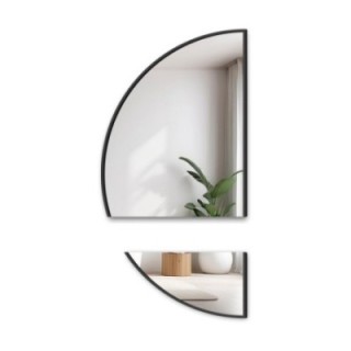 Oglindă semicirculară în două părți într-o ramă - DOPPIO ÎN CADRU