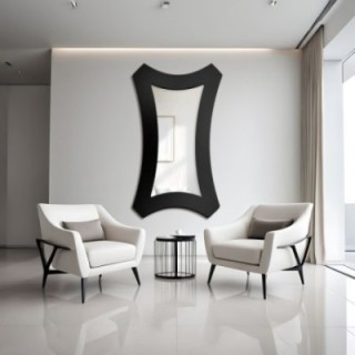 Oglindă decorativă cu ramă largă din MDF - DORA - culoarea ramei la alegere