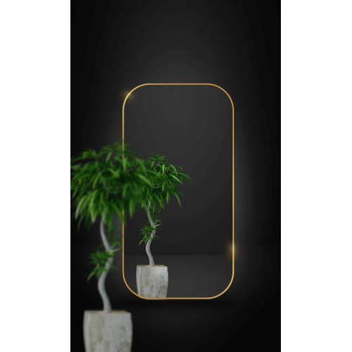 Oglindă cu ramă aurie din MDF SLIM - GERDA - culoarea ramei la alegere