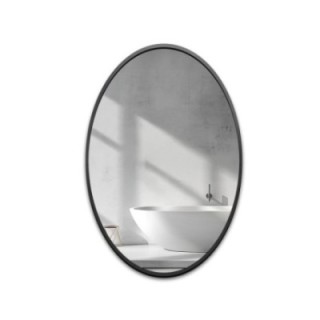 Oglindă eliptică cu ramă neagră din MDF SLIM - ELIZA - culoarea ramei la alegere