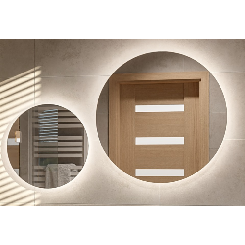 Set de oglinzi rotunde pentru baie cu iluminare - SET CERC LED