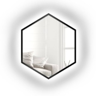 Oglindă de formă geometrică în ramă cu iluminare – HEXA ÎN CADRU LED