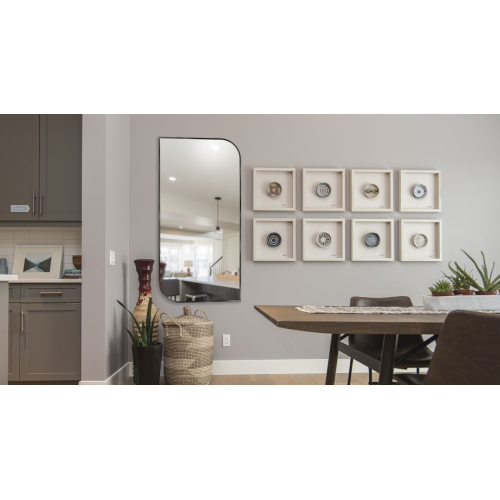 Oglindă cu ramă neagră din MDF SLIM - TEARDROP - culoarea ramei la alegere