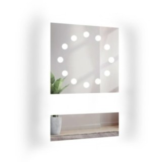 Oglindă de masă de toaletă în două părți cu iluminare - HOLLYWOOD GLAM LED