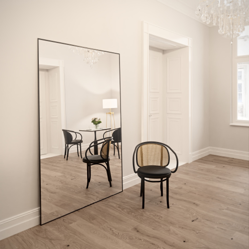 Oglindă dreptunghiulară cu ramă neagră minimalistă - 1201 - culoarea ramei la alegere