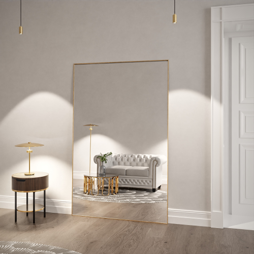 Oglindă dreptunghiulară cu ramă neagră minimalistă - 1201 - culoarea ramei la alegere