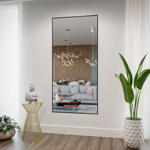 Oglindă dreptunghiulară cu ramă neagră minimalistă - 1201 - culoarea ramei la alegere