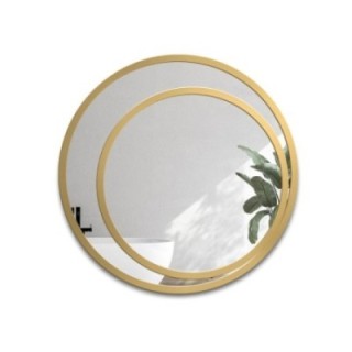 Oglindă rotundă în ramă dublă din mdf - JASMIN