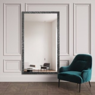 Oglindă Glamour în ramă grafit bogat în luciu înalt - 8002005