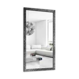Oglindă Glamour în ramă grafit bogat în luciu înalt - 8002005