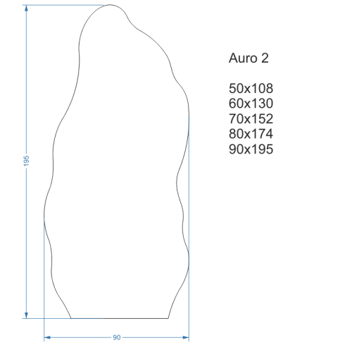 Oglindă în formă organică într-o ramă - AURO IN A FRAME 2