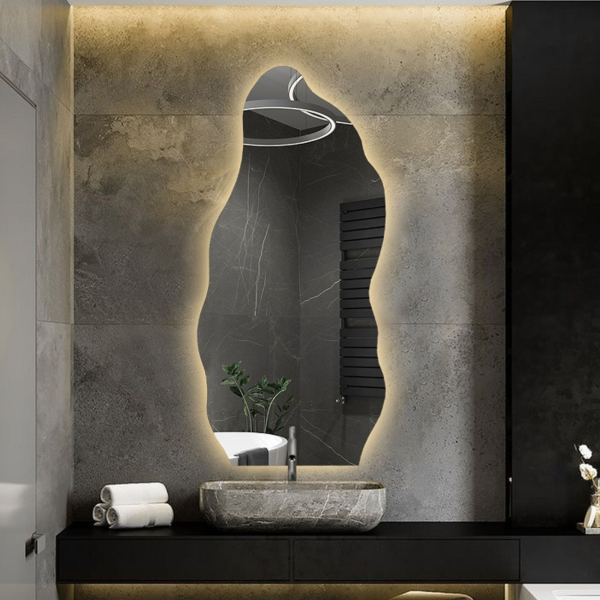 Oglindă de formă organică cu iluminare - AURO LED 2