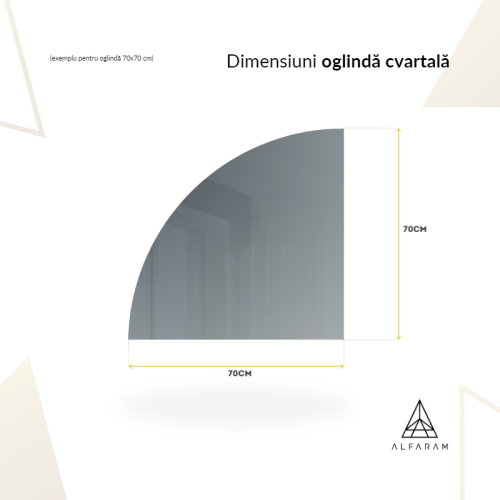 Oglindă de baie sfert de cerc - SFERT