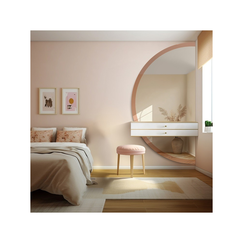 Oglindă pentru toaletă în două părți, cu ramă oglindă – DOPPIO SHINE