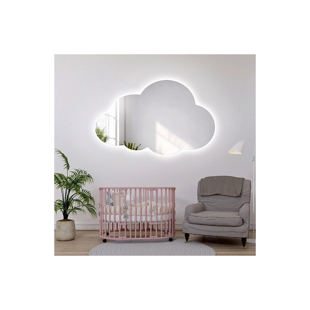 Oglindă pentru camera copiilor în formă de nor cu iluminare – CLOUD LED Oglindă pentru camera copiilor în formă de nor cu iluminare – CLOUD LED