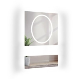 Oglindă de masă de toaletă în două părți cu iluminare - LUMINA GLAM LED