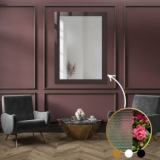 Oglindă decorativă dreptunghiulară pe sticlă ornamentală Master Point - LUXORA SOLEIL
