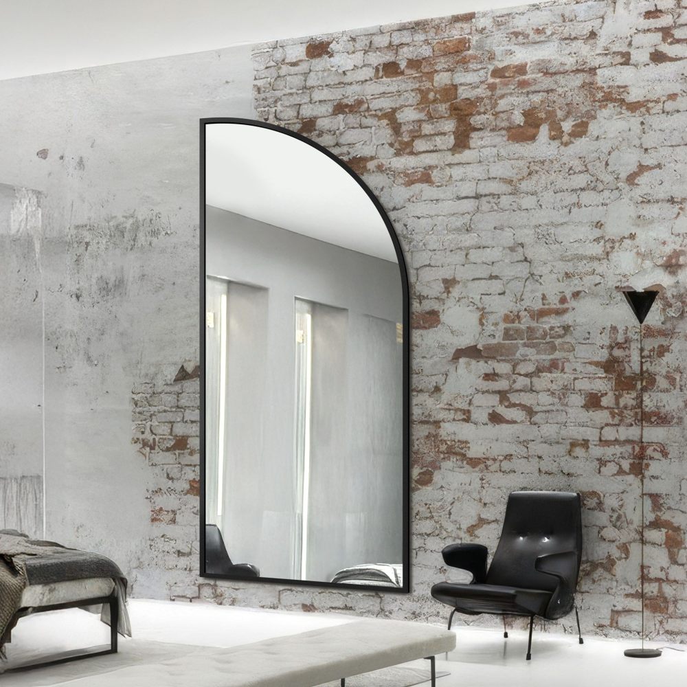 Oglindă cu ramă din MDF negru mat - GREGOR - culoarea ramei la alegere