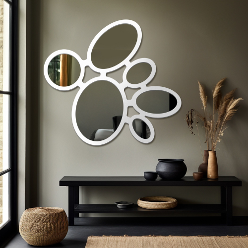 Oglindă decorativă peste console în ramă de mdf - LENA - culoarea ramei la alegere