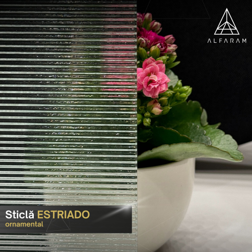 Oglindă decorativă pe sticlă ornamentală Estriado - LUXORA GLASORI