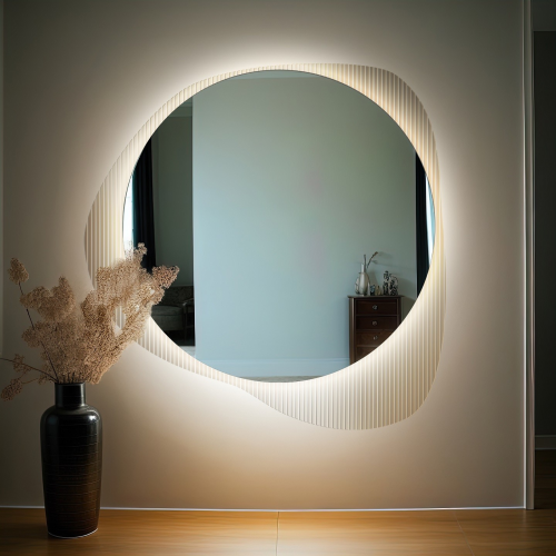 Oglindă pe sticlă ornamentală Estriado cu iluminare - LUXORA ELEGRA LED