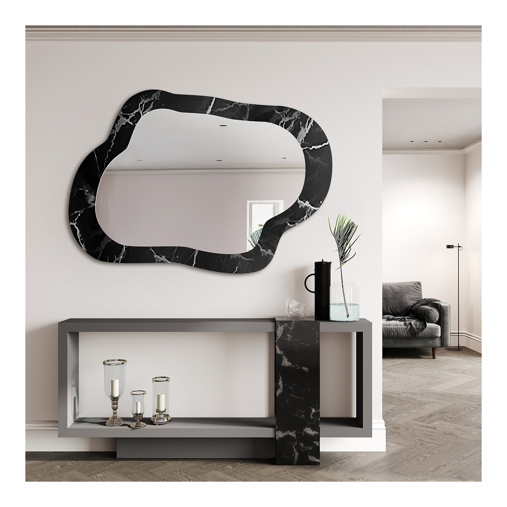 Oglindă neregulată pe marmură negru-argintiu – MARBLE GRISO Oglindă neregulată pe marmură negru-argintiu – MARBLE GRISO