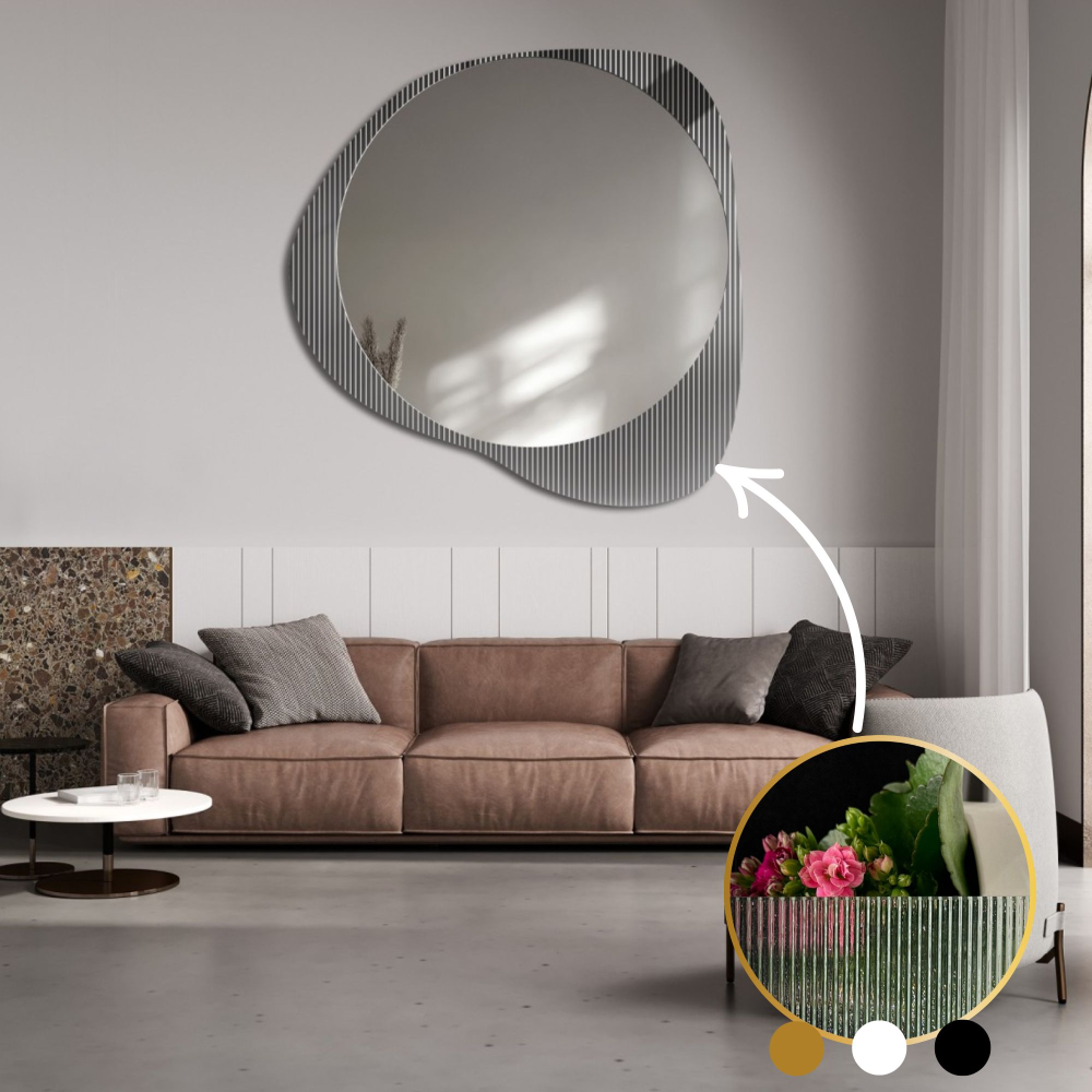 Oglindă decorativă pe sticlă ornamentală Estriado - LUXORA ELEGRA
