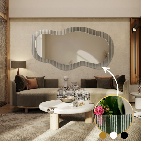 Oglindă decorativă pe sticlă ornamentală Estriado - LUXORA GLASORI