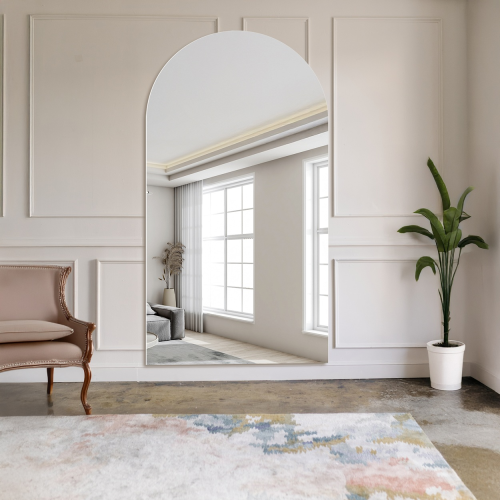 Oglindă de baie semi-ovală - FRANK